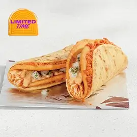 Cantina Chicken Cheesy Street Chalupas with crispy tortillas, chicken, cheese, and fresh toppings.