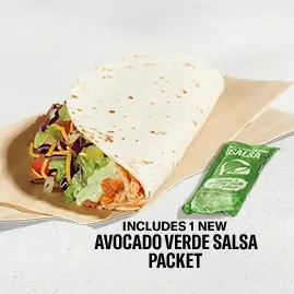 The Cantina Chicken Soft Taco, a flavorful soft taco filled with seasoned chicken, fresh lettuce, and cheese.