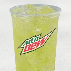 A cold can of MTN DEW®, bursting with the bold, citrusy flavor that fans love, delivering an intense and refreshing experience with every sip.